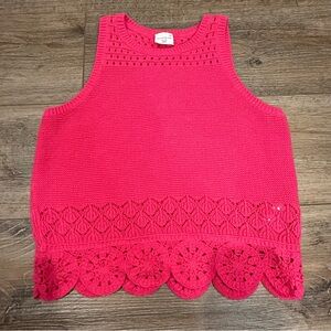 Abercrombie Kids Fuchsia Crochet Tank Top